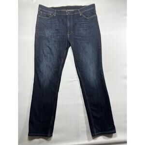 Levi's 511 Men's Slim Fit Straight Leg Dark Wash Blue Denim Jeans - Size 42x32
